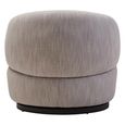 Bordo Swivel Chair - Curved - Grey Fabric