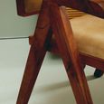 Buffalo Armchair - Beige - Leather with Wood