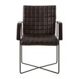 Buffalo Weave Chair - Black - Leather with Metal