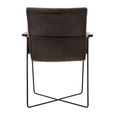 Buffalo Weave Chair - Black - Leather with Metal