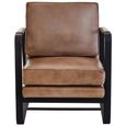 Buffalo Armchair - Grey - Leather with Black Metal