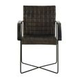 Buffalo Weave Chair - Grey - Leather with Metal