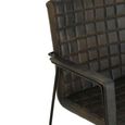 Buffalo Weave Chair - Grey - Leather with Metal