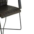 Buffalo Weave Chair - Grey - Leather with Metal