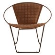 Buffalo Iron Chair - Light Brown - Leather