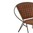 Buffalo Iron Chair - Light Brown - Leather