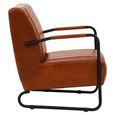 Buffalo Lounge Chair - Tan - Leather with Metal Legs