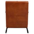 Buffalo Lounge Chair - Tan - Leather with Metal Legs