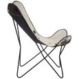 Buffalo Butterfly Chair - White and Black Cowhide
