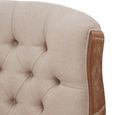 Cabra Armchair - Cream Fabric with Mahogany Wood