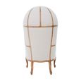 Cabra Dome Armchair - Cream Fabric with Wood Frame