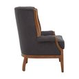 Cabra Armchair - Graphite Grey Fabric with Wood