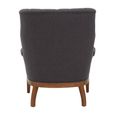 Cabra Armchair - Graphite Grey Fabric with Wood