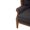 Cabra Armchair - Graphite Grey Fabric with Wood