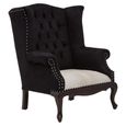 Cala Armchair - Tufted Back - Black Fabric