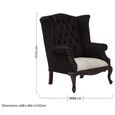 Cala Armchair - Tufted Back - Black Fabric