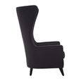 Cala Armchair - Tufted Highback - Black Fabric