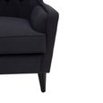 Cala Armchair - Tufted Highback - Black Fabric