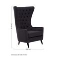 Cala Armchair - Tufted Highback - Black Fabric
