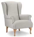 Carina Parchment Fabric Accent Chair