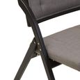 Cebu Folding Chair - Grey Wash - Padded - Black Elm Wood