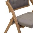 Cebu Folding Chair - Grey Wash - Padded - Elm Wood