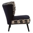 Cefena Moroccan Chair - Black Fabric