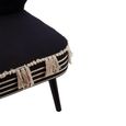 Cefena Moroccan Chair - Black Fabric