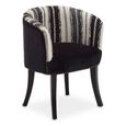 Cefena Chair - Black and White Fabric