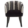 Cefena Chair - Black and White Fabric