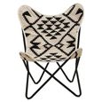 Cefena Butterfly Chair - Black and White Patterned Fabric