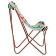 Cefena Butterfly Chair - Cream Fabric with Rose Gold