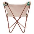 Cefena Butterfly Chair - Cream Fabric with Rose Gold