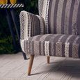 Cefena Armchair - Grey Fabric with Flared Arms