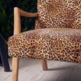 Cefena Armchair - Leopard Print Fabric