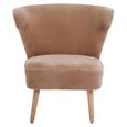 Cefena Chair - Mink Velvet Fabric