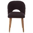 Cefena Moroccan Chair - Black Fabric