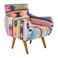 Cefena Armchair - Multicoloured Fabric