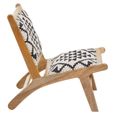 Cefena Chair - White and Black Fabric - Berber Style