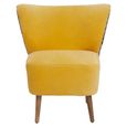 Cefena Chair - Yellow Velvet Fabric