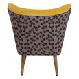 Cefena Chair - Yellow Velvet Fabric