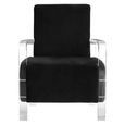 Clarence Accent Chair - Black Velvet Fabric