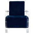 Clarence Accent Chair - Blue Velvet Fabric