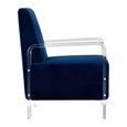 Clarence Accent Chair - Blue Velvet Fabric