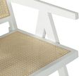 Clearance - Jeanne Rattan Armchair, White Wooden Frame with Natural Cane Back - Brand New Item