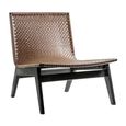 Clearance - Leeds Lounge Chair - Brown Leather - FSS14754