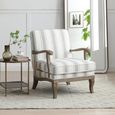 Colwell Armchair - Gaia Textured Stripe Natural Fabric