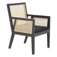 Corso Armchair - Black Wood and Rattan