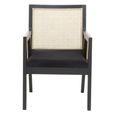 Corso Armchair - Black Wood and Rattan