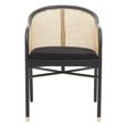 Corso Chair - Black Wood and Rattan